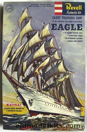 Revell 1/254 US CG Cutter Eagle with Sails - 'S' Issue, H347-298 plastic model kit